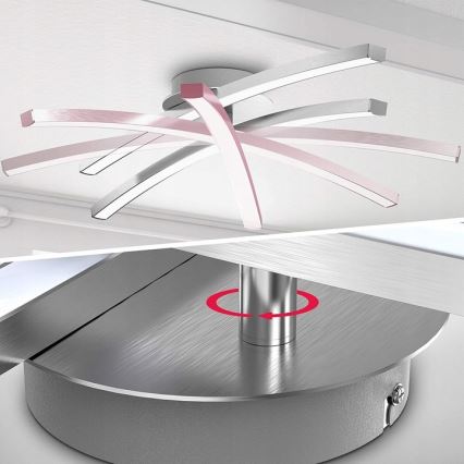 Lámpara de techo LED 2xLED/6W/230V cromo brillante