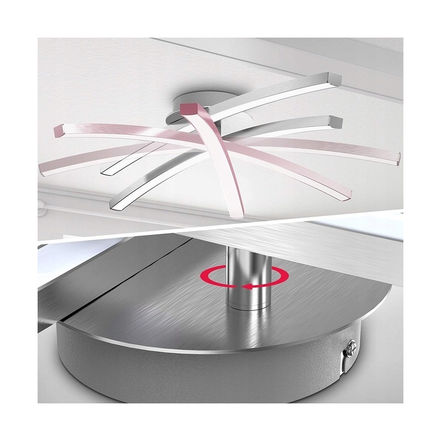 Lámpara de techo LED 2xLED/6W/230V cromo brillante