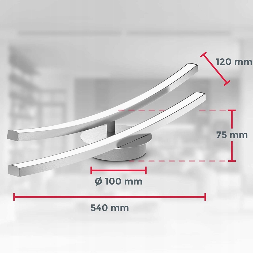 Lámpara de techo LED 2xLED/6W/230V cromo brillante