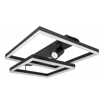 Lámpara de techo LED 38W/230V + 1x GU10/30W negra