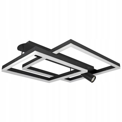 Lámpara de techo LED 38W/230V + 1x GU10/30W negra