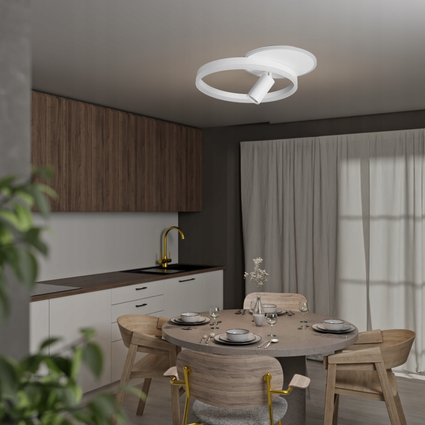 Lámpara de techo LED 38W/230V + 1xGU10/30W blanca