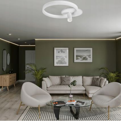 Lámpara de techo LED 38W/230V + 1xGU10/30W blanca