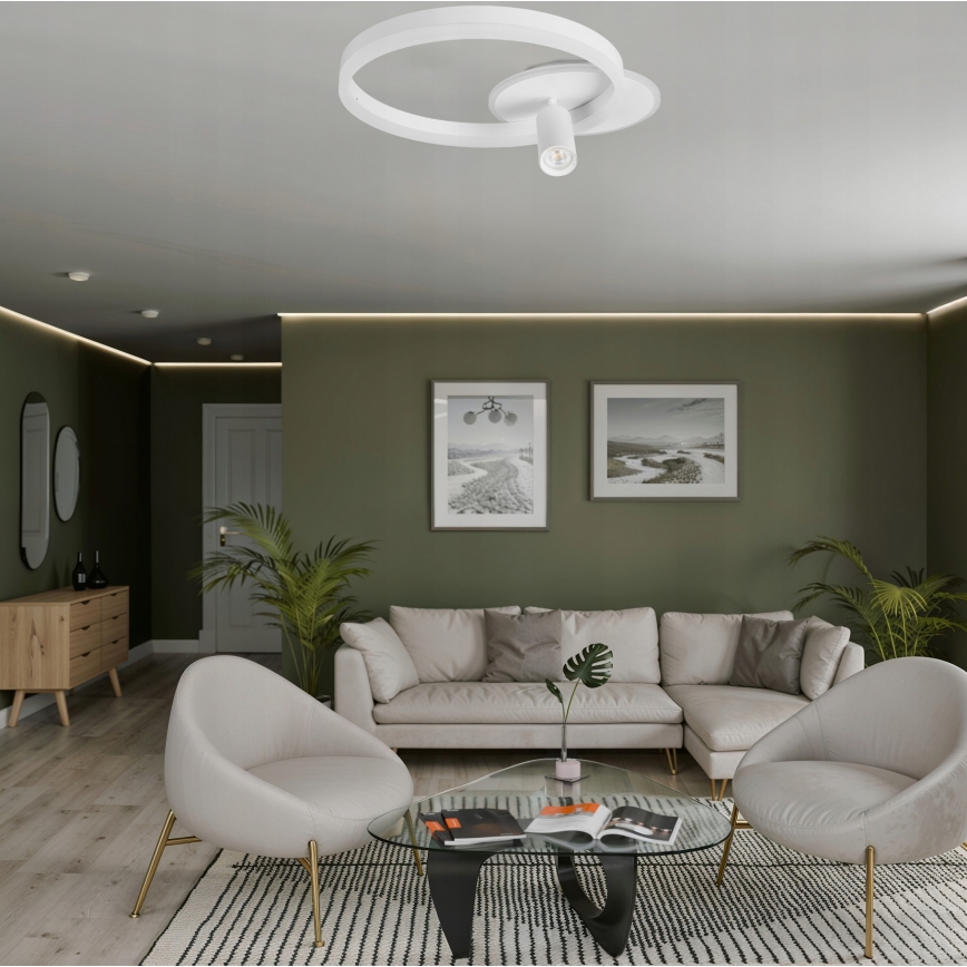 Lámpara de techo LED 38W/230V + 1xGU10/30W blanca