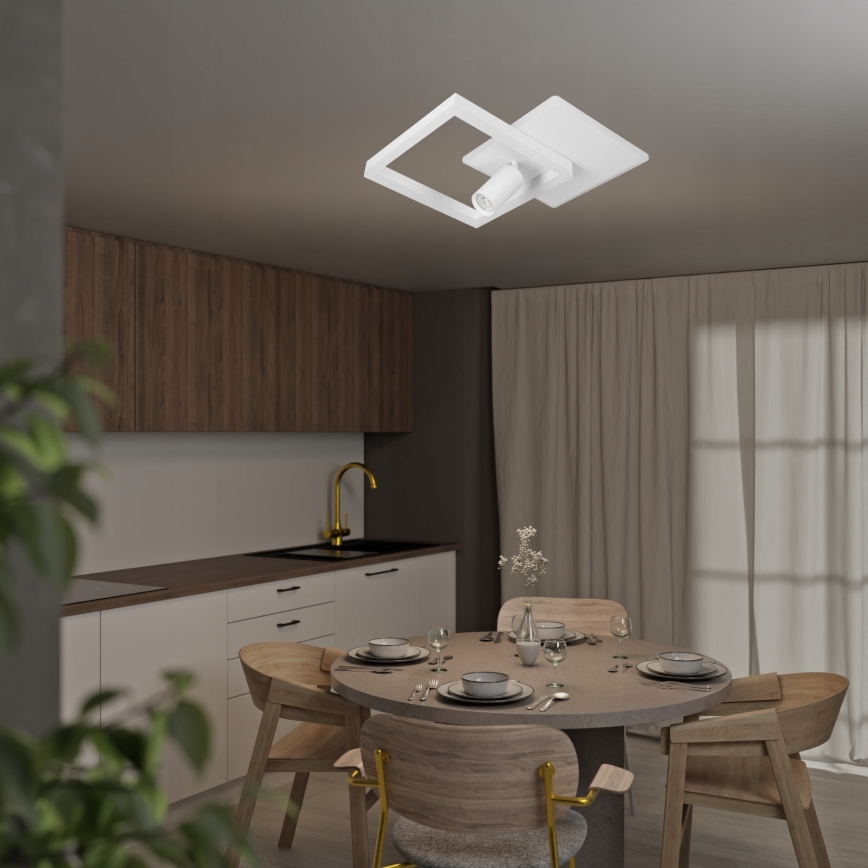 Lámpara de techo LED/38W/230V + 1xGU10/30W blanca