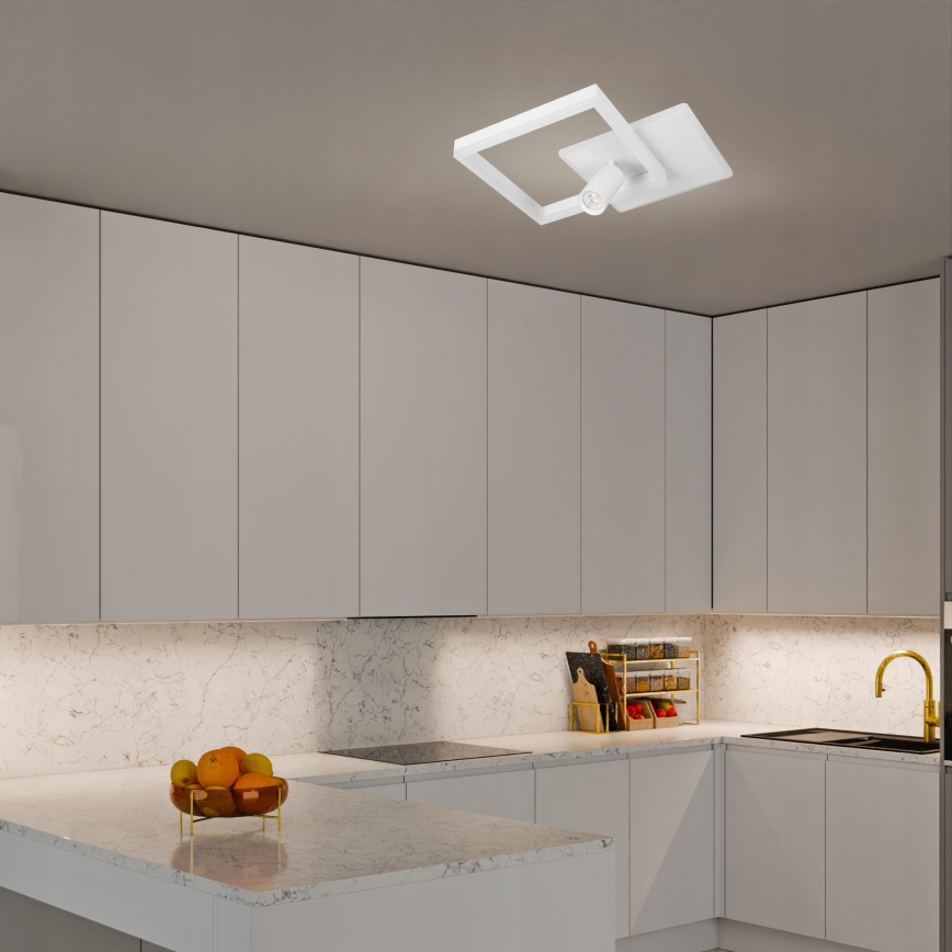 Lámpara de techo LED/38W/230V + 1xGU10/30W blanca