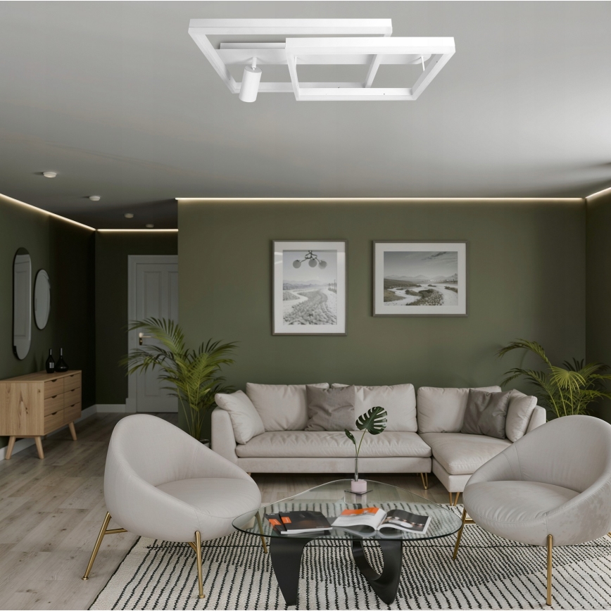 Lámpara de techo LED/38W/230V + 1xGU10/30W blanca