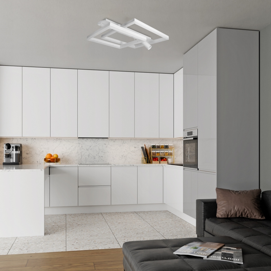 Lámpara de techo LED/38W/230V + 1xGU10/30W blanca