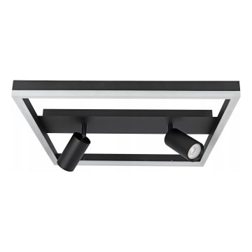 Lámpara de techo LED, 38W/230V + 2x GU10/30W, negra