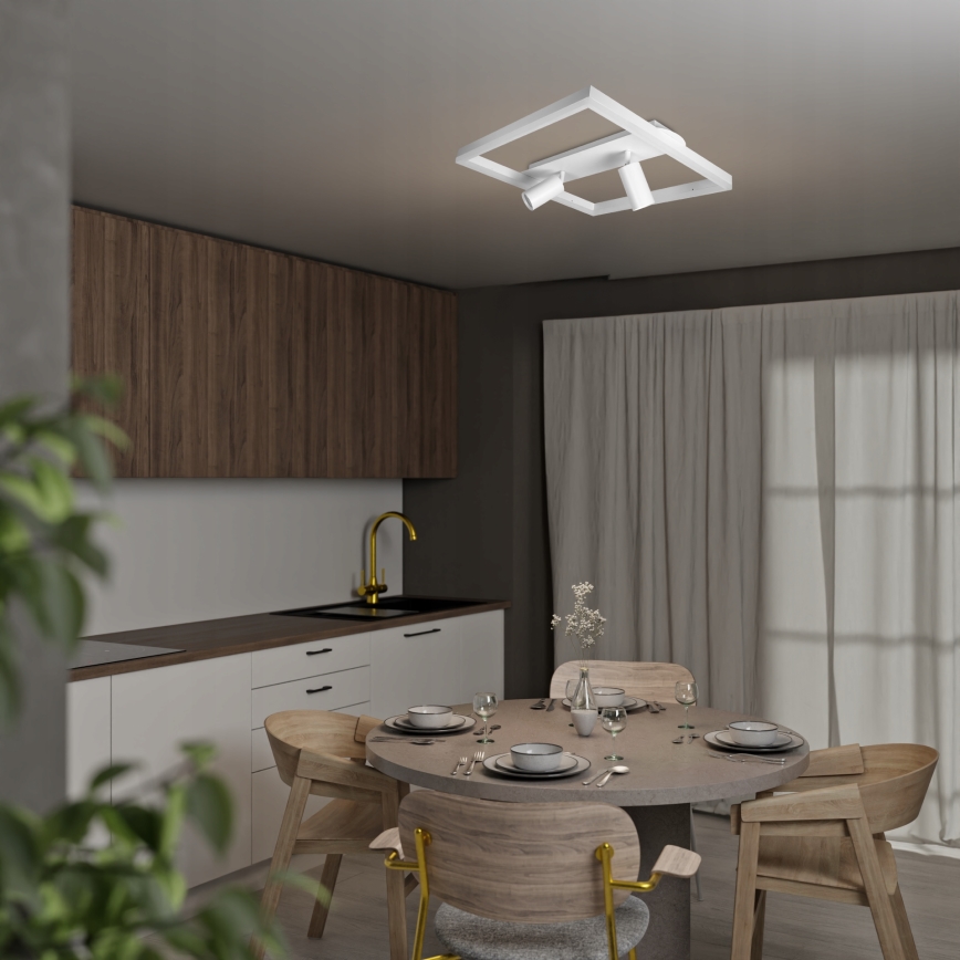 Lámpara de techo LED/38W/230V + 2xGU10/30W blanca