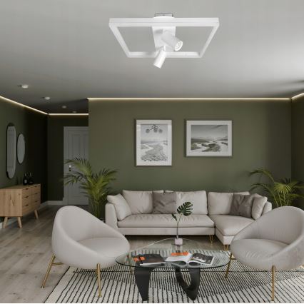 Lámpara de techo LED/38W/230V + 2xGU10/30W blanca