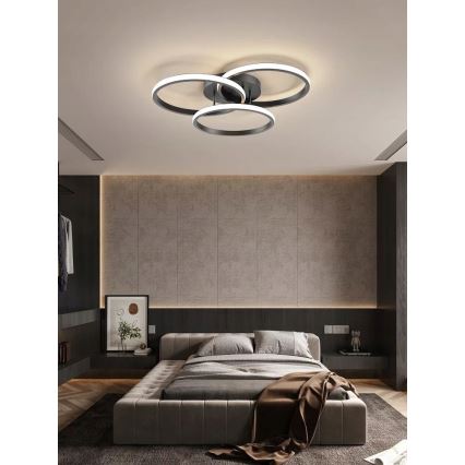 Lámpara de techo LED/38W/230V negra