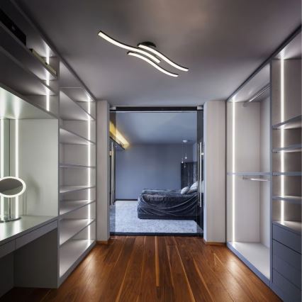 Lámpara de techo LED 3xLED/6W/230V 2700K negra