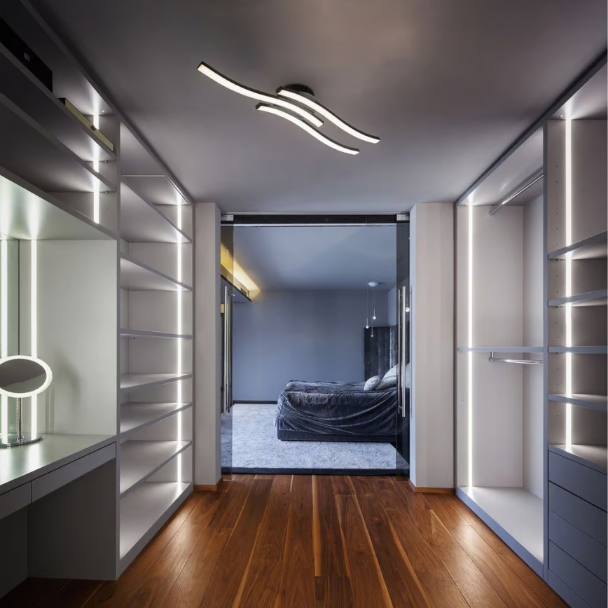 Lámpara de techo LED 3xLED/6W/230V 2700K negra