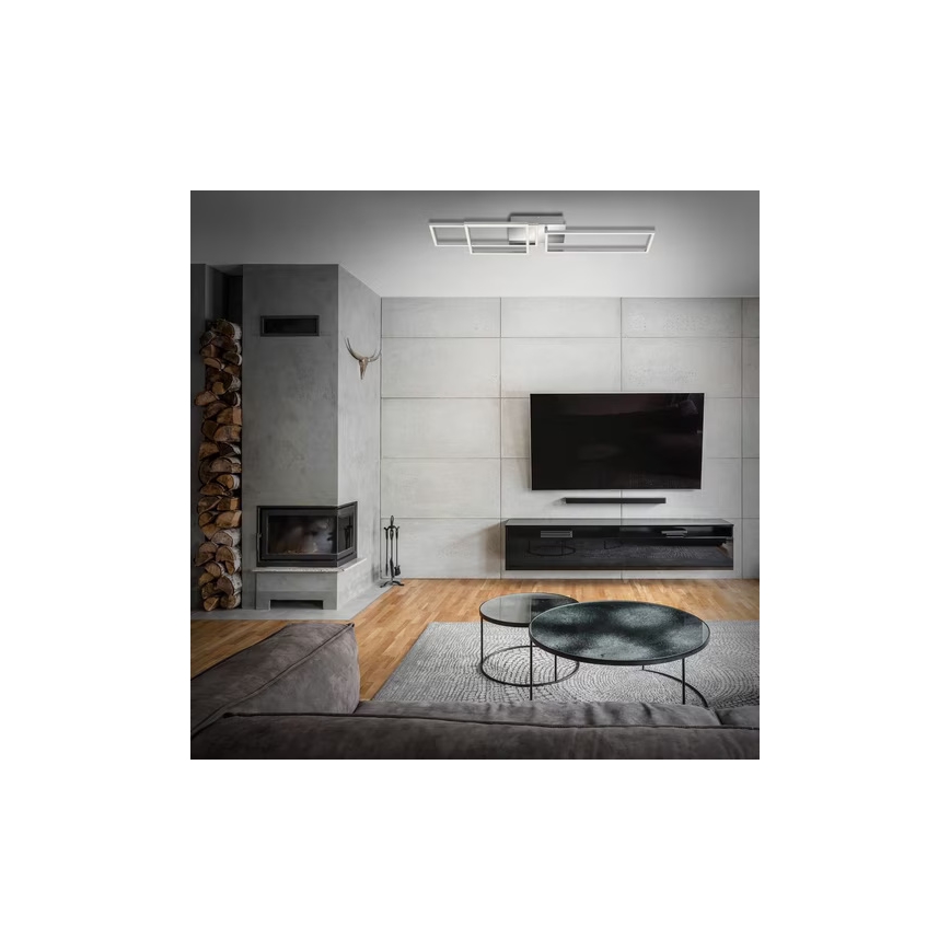 Lámpara de techo LED 42W/230V 3000K cromo mate