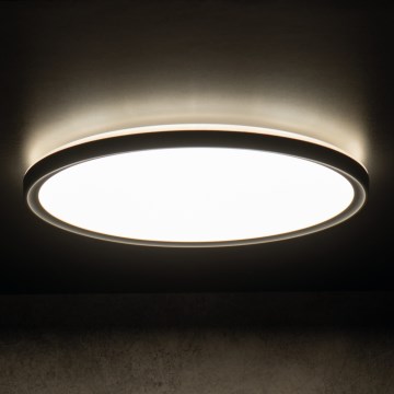 Lámpara de techo LED AZPO LED/22W/230V 3000/4000/6000K Ø 42 cm IP54 negra