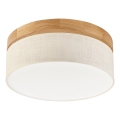 Lámpara de techo LED BELLADONNA LED/20W/230V 30 cm color crema/roble