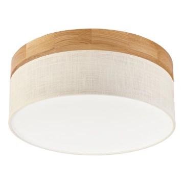 Lámpara de techo LED BELLADONNA LED/20W/230V 30 cm color crema/roble