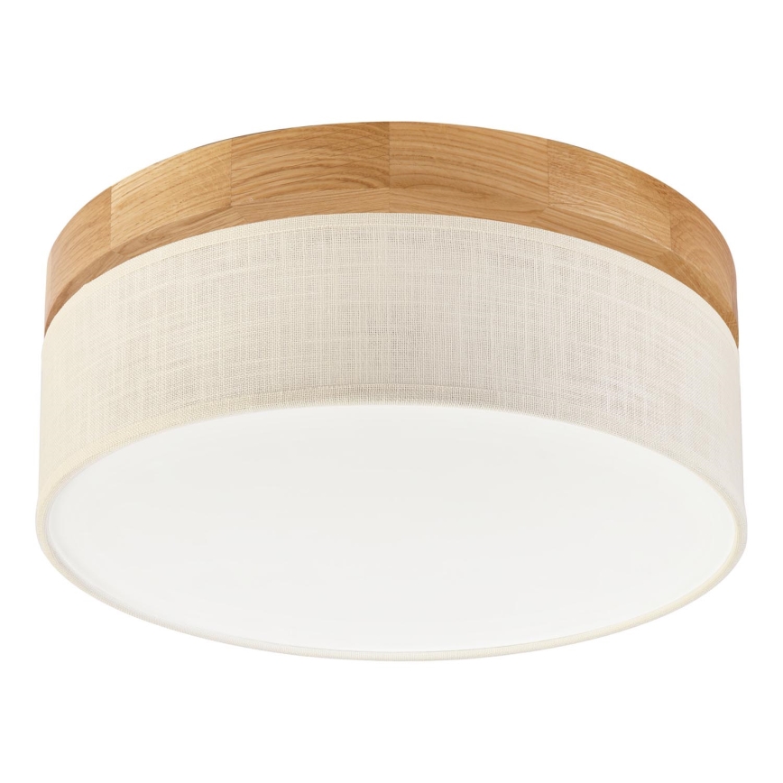 Lámpara de techo LED BELLADONNA LED/20W/230V 30 cm color crema/roble