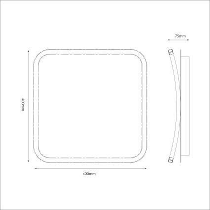 Lámpara de techo LED CALI LED/30W/230V 40x40 cm negra