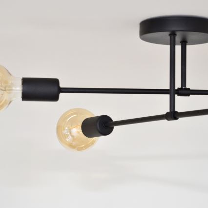 Lámpara de techo LED CAMBRIDGE 4xE27/8W/230V negro