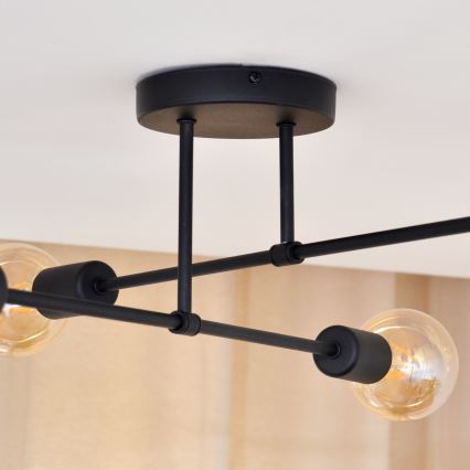 Lámpara de techo LED CAMBRIDGE 4xE27/8W/230V negro