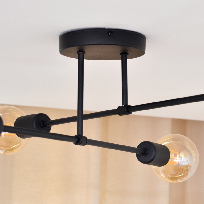Lámpara de techo LED CAMBRIDGE 4xE27/8W/230V negro