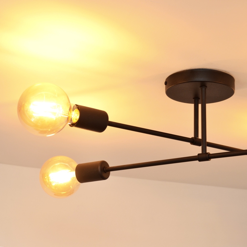 Lámpara de techo LED CAMBRIDGE 4xE27/8W/230V negro