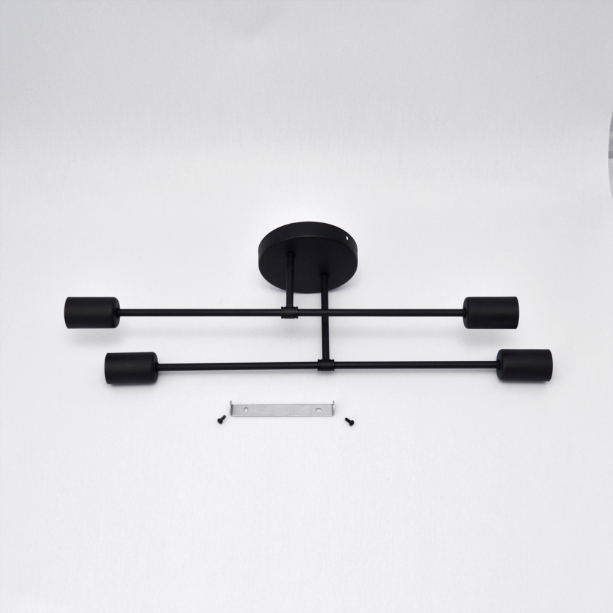 Lámpara de techo LED CAMBRIDGE 4xE27/8W/230V negro