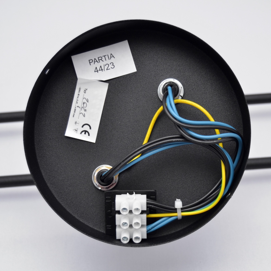 Lámpara de techo LED CAMBRIDGE 4xE27/8W/230V negro