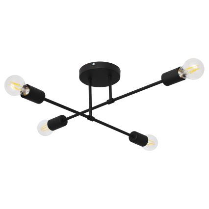 Lámpara de techo LED CAMBRIDGE 4xE27/8W/230V negro