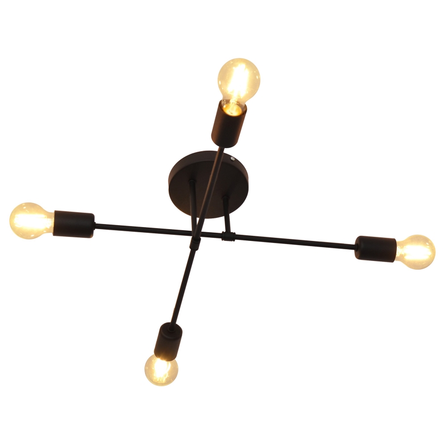 Lámpara de techo LED CAMBRIDGE 4xE27/8W/230V negro