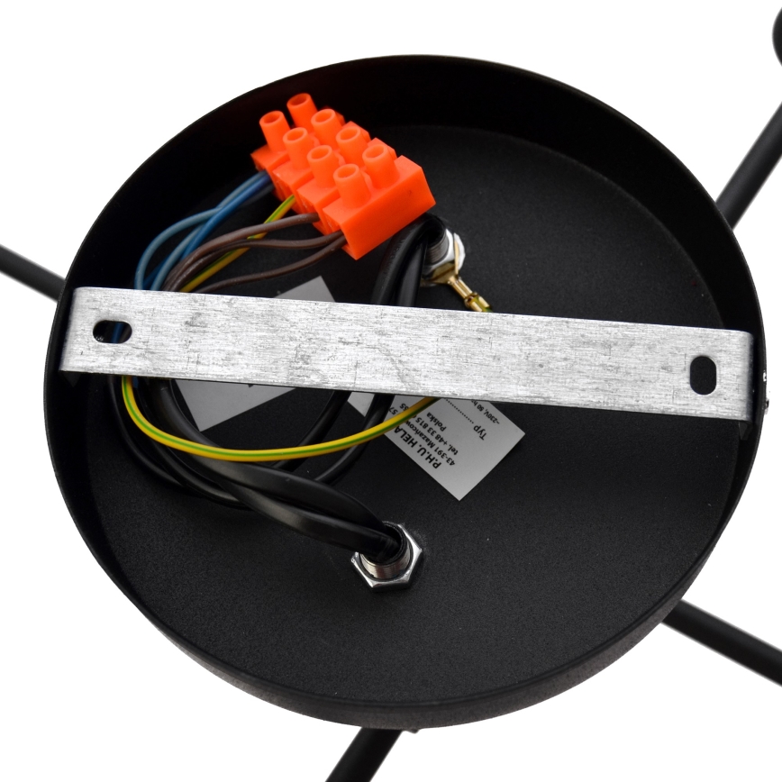 Lámpara de techo LED CAMBRIDGE 4xE27/8W/230V negro