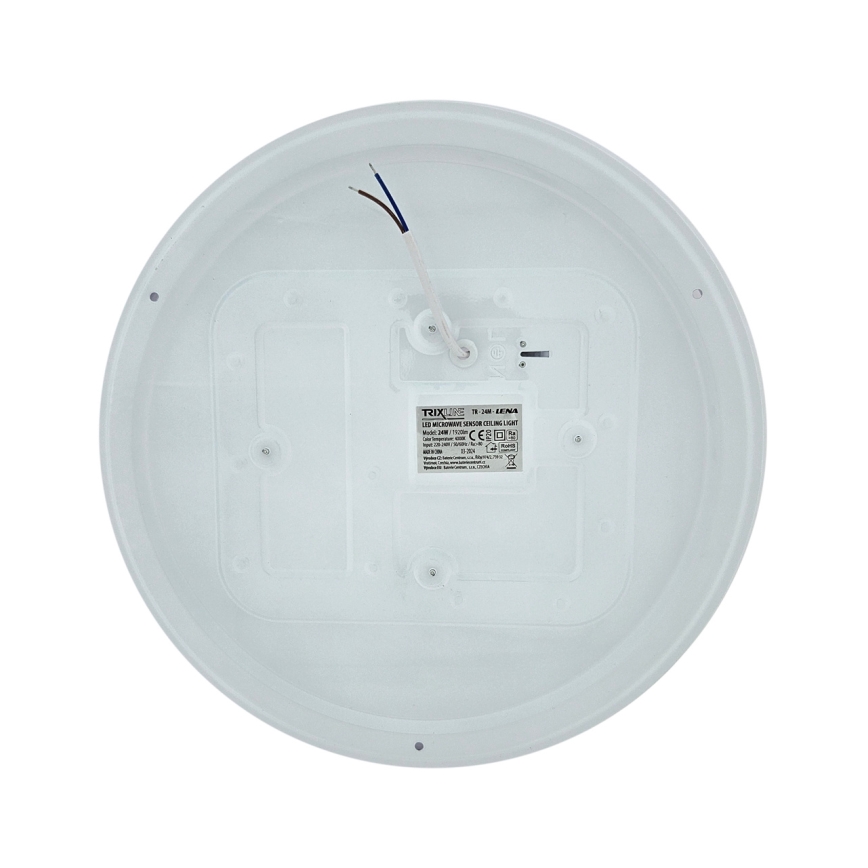 Lámpara de techo LED con sensor de movimiento LENA LED/24W/230V Ø 37,3 cm blanca
