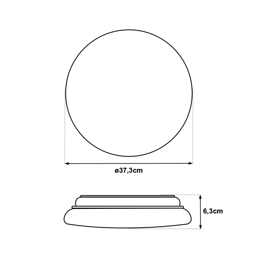 Lámpara de techo LED con sensor de movimiento LENA LED/24W/230V Ø 37,3 cm blanca