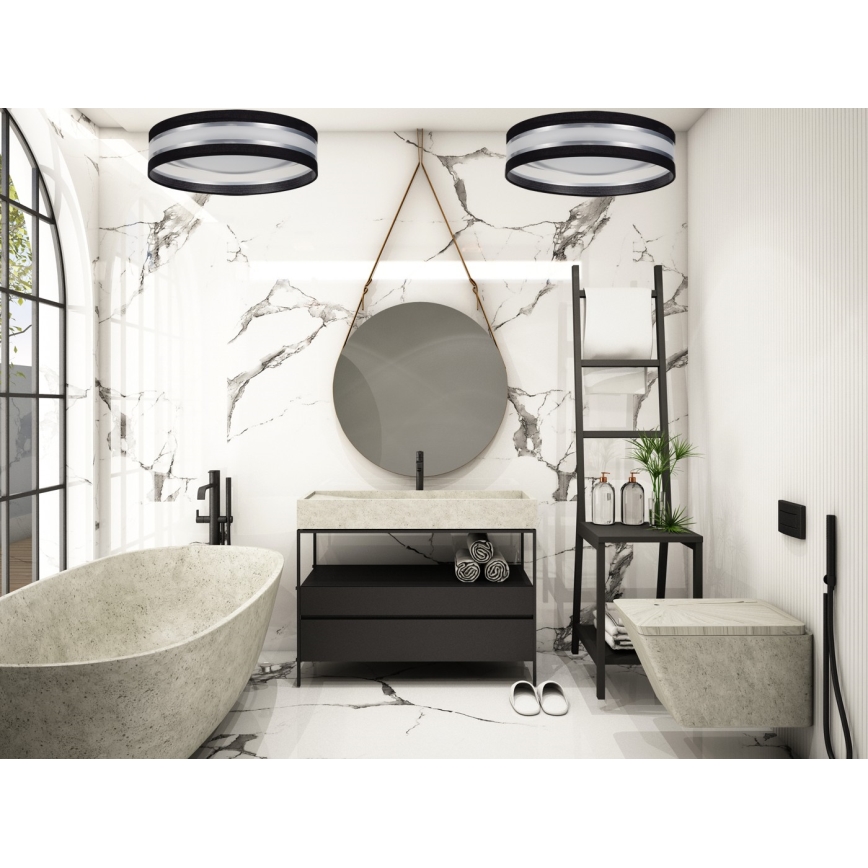 Lámpara de techo LED CORAL LED/24W/230V negro/plateado