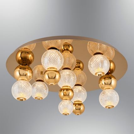 Lámpara de techo LED CREMONA LED/37W/230V 3000K dorada