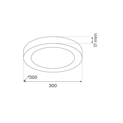 Lámpara de techo LED EVORA LED/24W/230V 3000/4000/6000K Ø 30 cm blanca