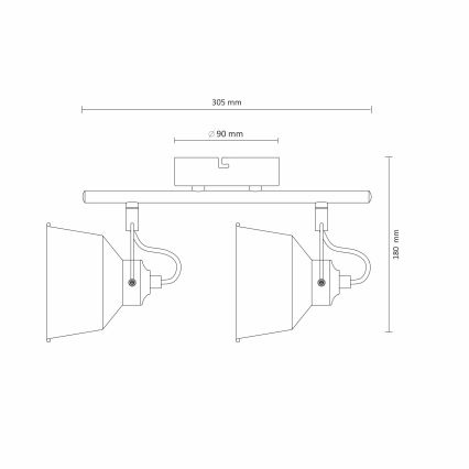 Lámpara de techo LED fija 2xE14/8W/230V