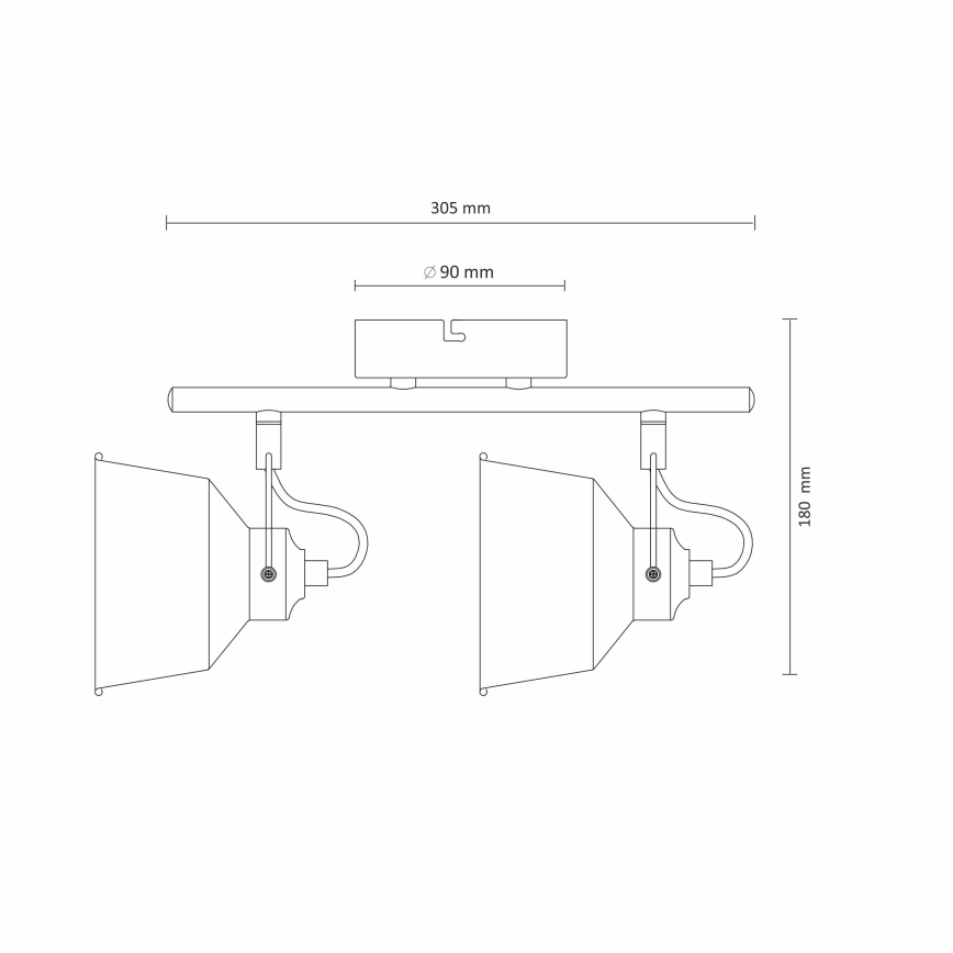 Lámpara de techo LED fija 2xE14/8W/230V