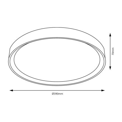 Lámpara de techo LED FOREST LED/24W/230V, Ø 39 cm, marrón