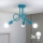 Lámpara de techo LED infantil OXFORD, de montaje en superficie, 3xE27/15W/230V, azul