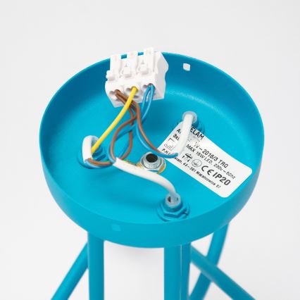 Lámpara de techo LED infantil OXFORD, de montaje en superficie, 3xE27/15W/230V, azul