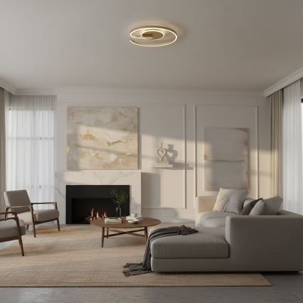 Lámpara de techo LED LORENZO LED/22W/230V Ø 50 cm, dorada