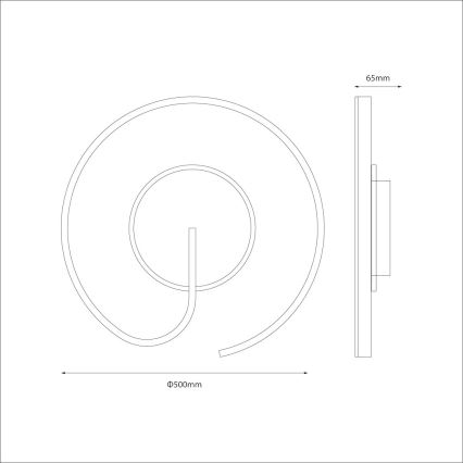 Lámpara de techo LED LORENZO LED/22W/230V Ø 50 cm, dorada