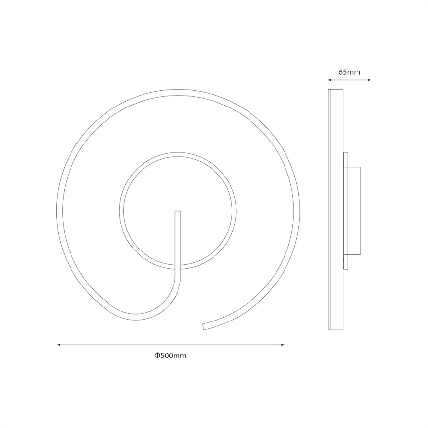 Lámpara de techo LED LORENZO LED/22W/230V Ø 50 cm, dorada