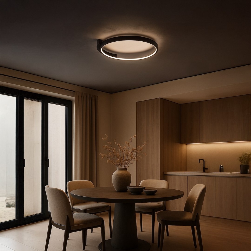 Lámpara de techo LED LUNA LED/18W/230V Ø 42,5 cm negra