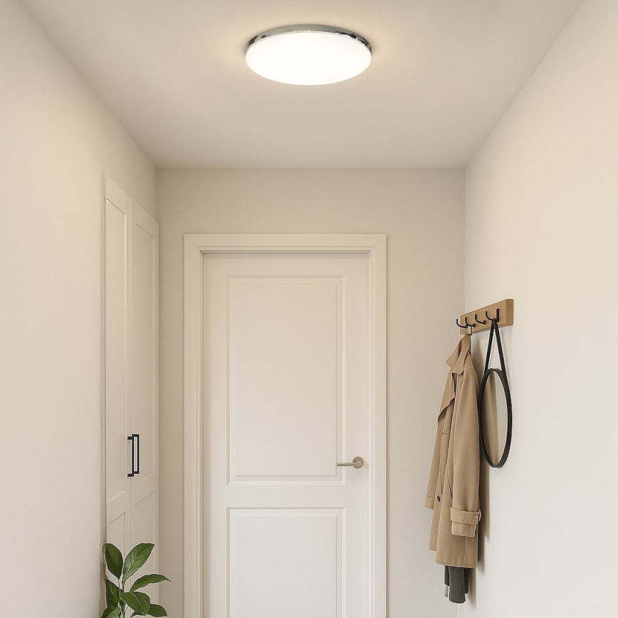 Lámpara de techo LED MAYA LED/36W/230V Ø 50 cm cromo brillante