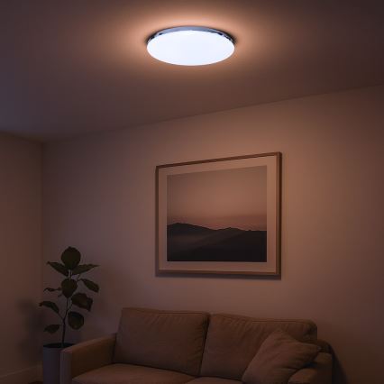 Lámpara de techo LED MAYA LED/36W/230V Ø 50 cm cromo brillante
