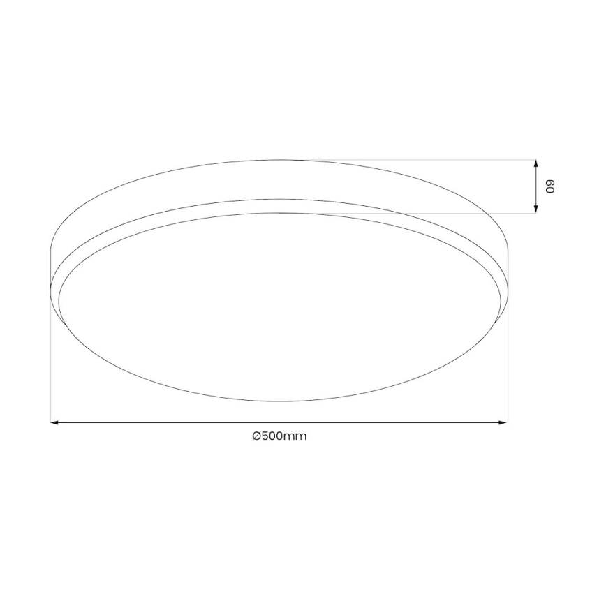 Lámpara de techo LED MAYA LED/36W/230V Ø 50 cm cromo brillante